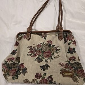 Floral Canvas Shoulder Bag